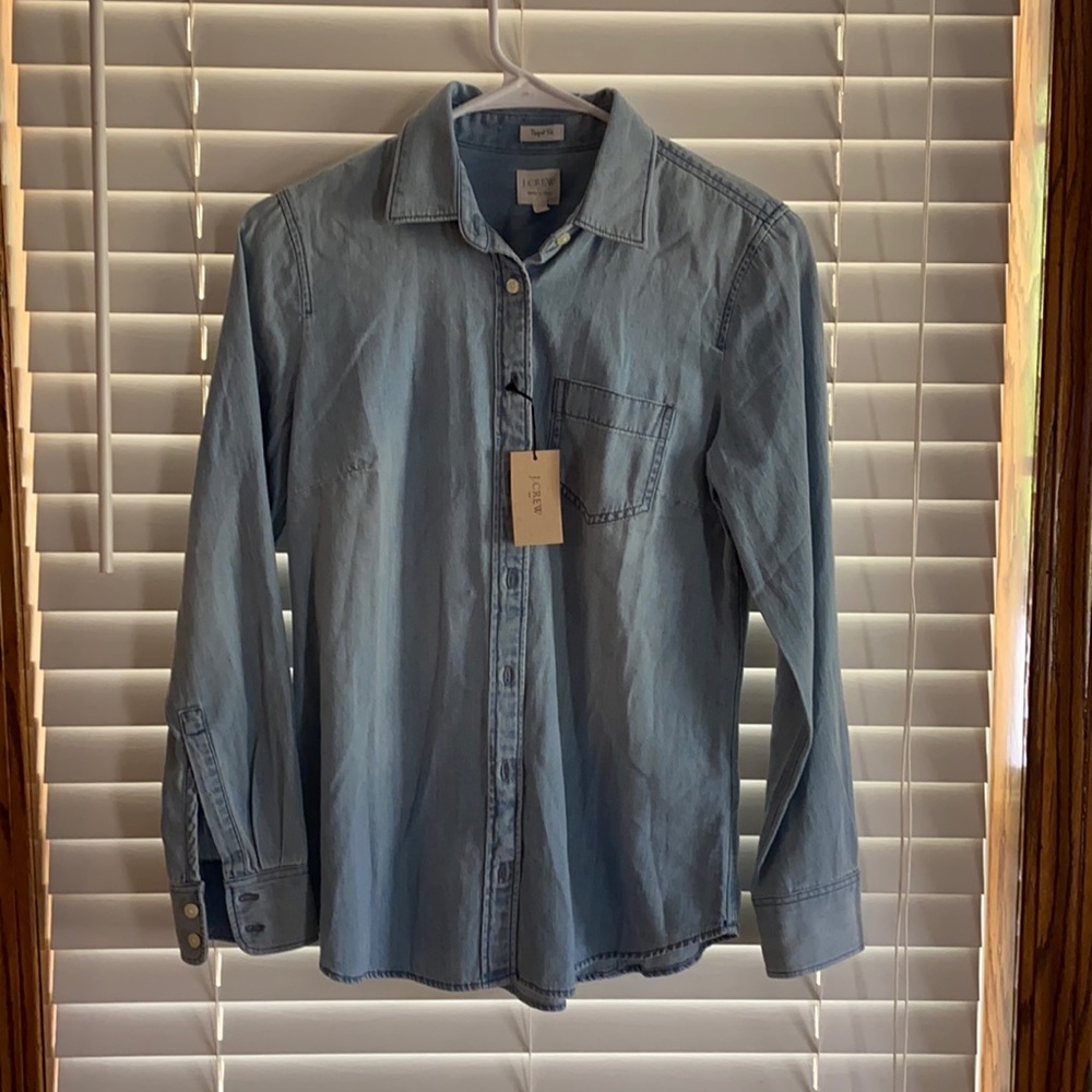 JCrew Light denim button down PS